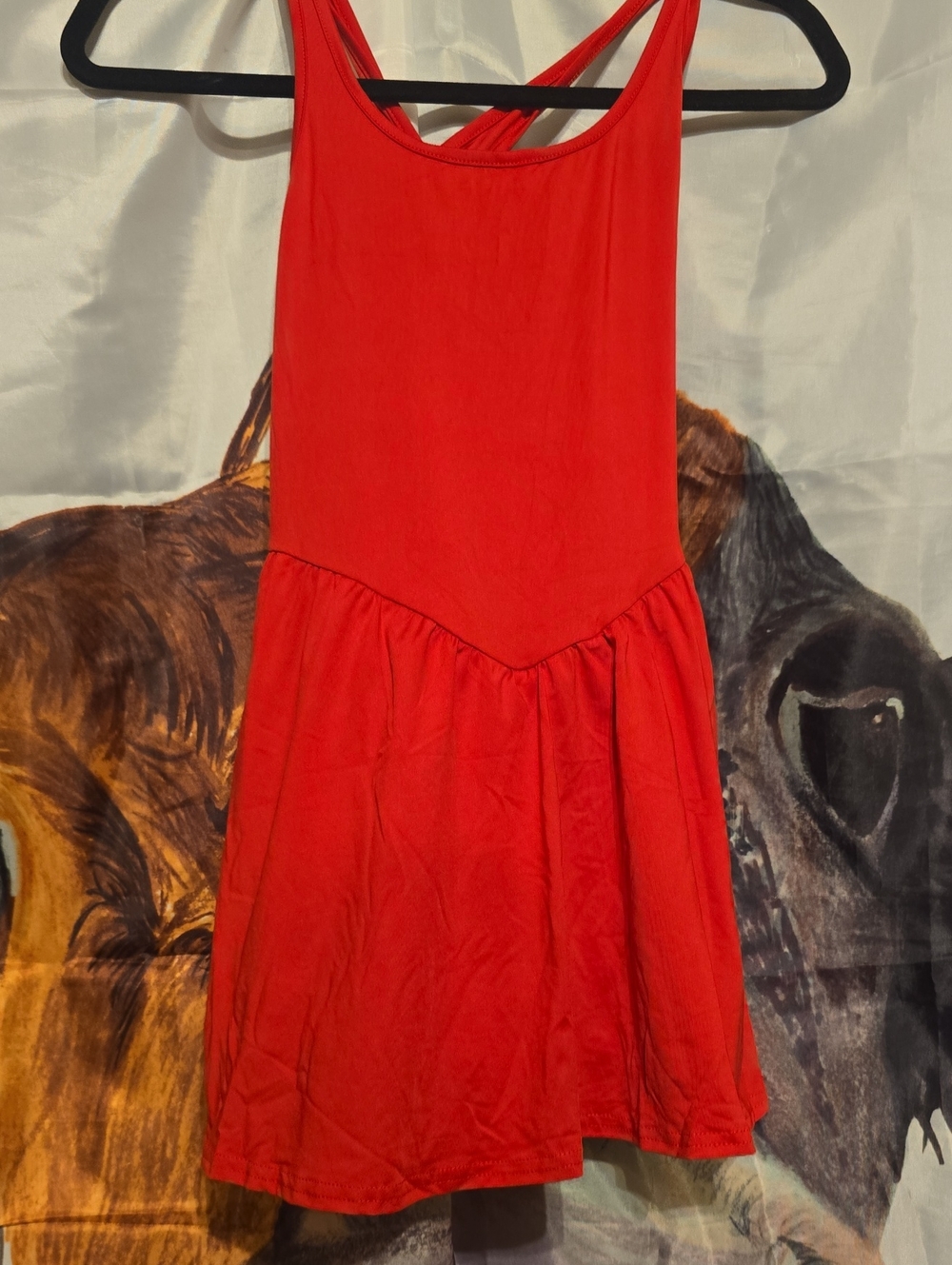 Red Sleeveless Skater Dress